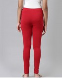 UNE ROBE Red Ankle Length Leggings