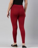 Red Maroon Ankle Length Leggings