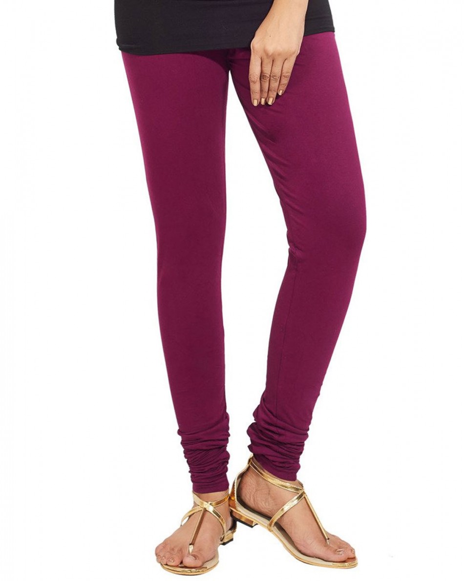 Wine Churidar Leggings 