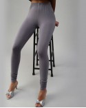 Gray Melange Churidar Leggings 